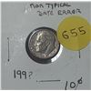Image 1 : 199? U.S.A. One Dime - (Non Typical Date Error)