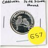 Image 1 : Cardinals 1/4 Ounce Silver Round.