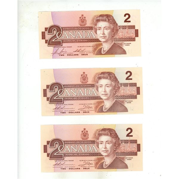 (6) 1986 Canada Two Dollar. (Uncirculated)