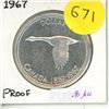 Image 1 : 1967 Canada Silver One Dollar Coin.