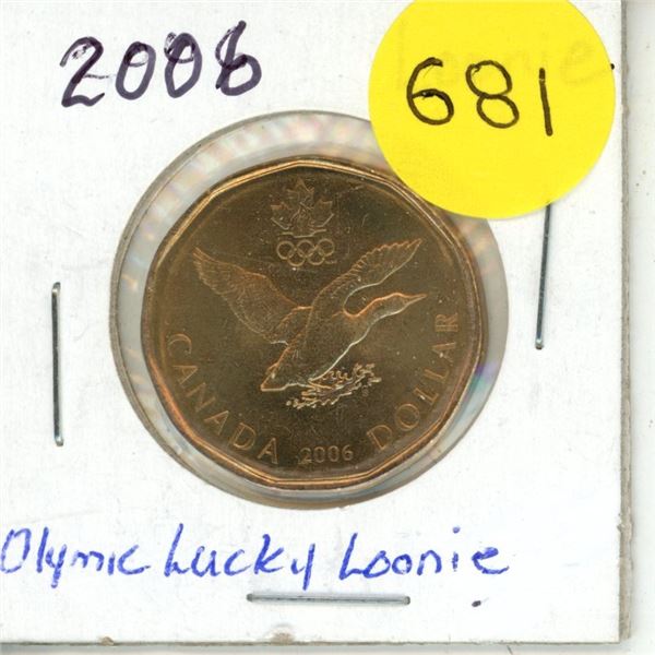 2008 Canadian Olympic Lucky Loonie.