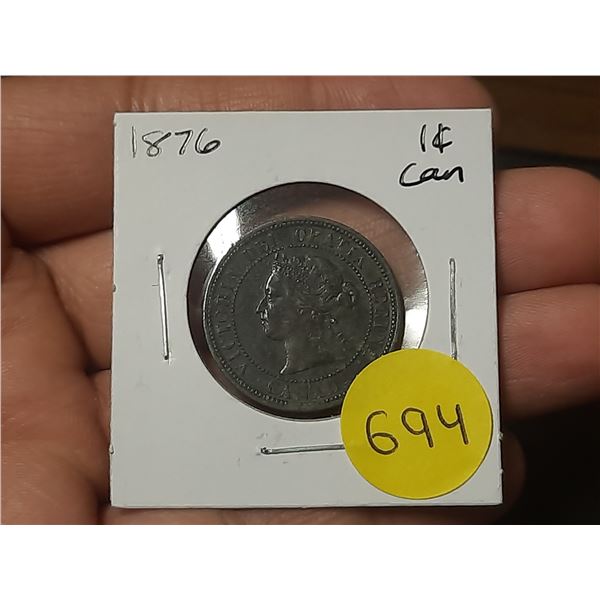 1876 Canadian Large Cents