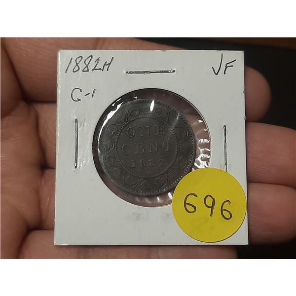 1882 H Canadian Large Cents