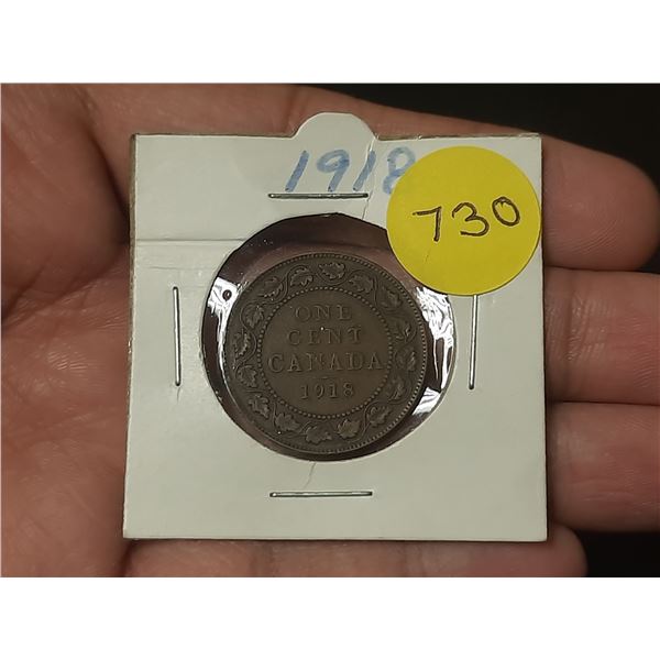 1918 Canadian Large Cents