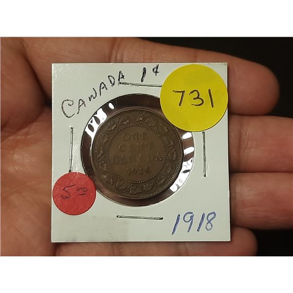 1918 Canadian Large Cents