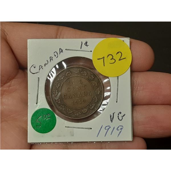 1919 Canadian Large Cents