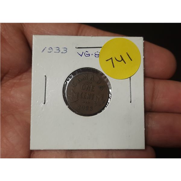 1933 Canadian Small Cents