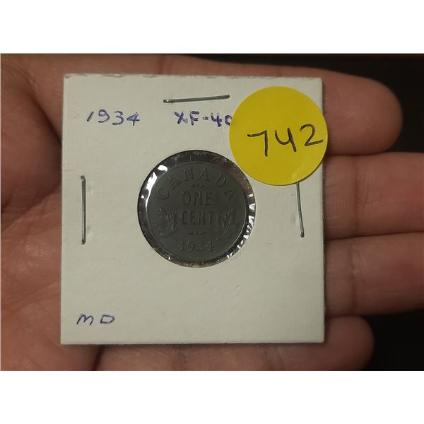 1934 Canadian Small Cents