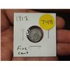 Image 1 : 1912 Canadian Silver Small Five Cents