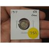 Image 1 : 1917 Canadian Silver Small Five Cents