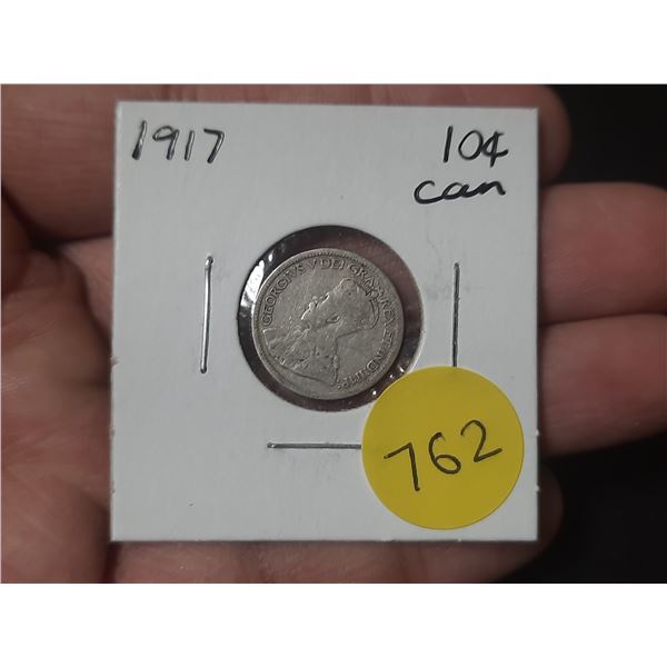 1917 Canadian Silver Ten Cents