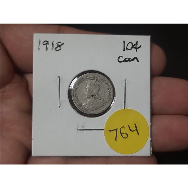 1918 Canadian Silver Ten Cents