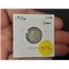 Image 1 : 1936 Canadian Silver Ten Cents
