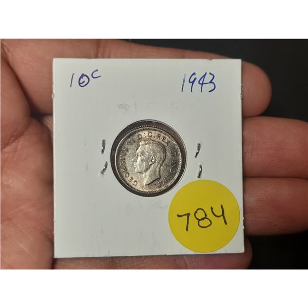 1943 Canadian Silver Ten Cents