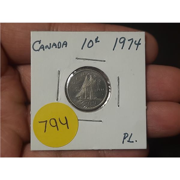 1974 PL Canadian Ten Cents