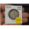 Image 1 : 1954 Canadian Silver Twenty Five Cents