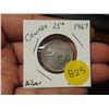 Image 1 : 1967 Canadian Silver Twenty Five Cents