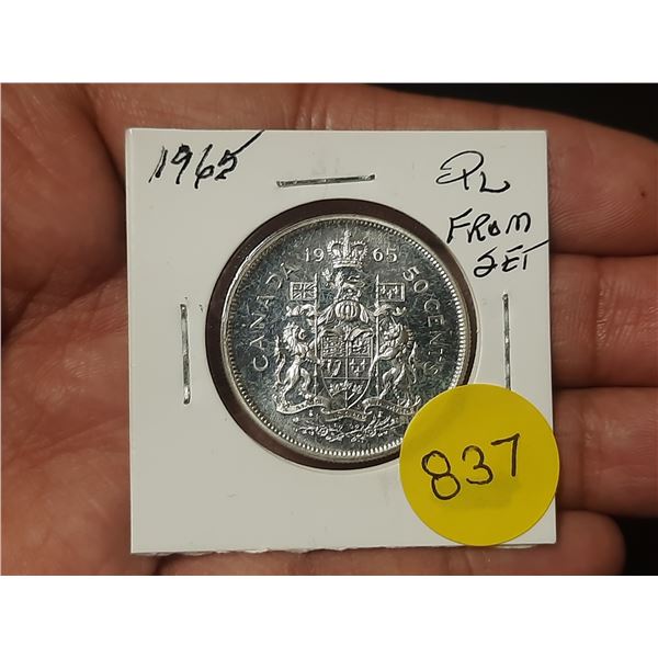 1965 PL Canadian Silver Fifty Cents