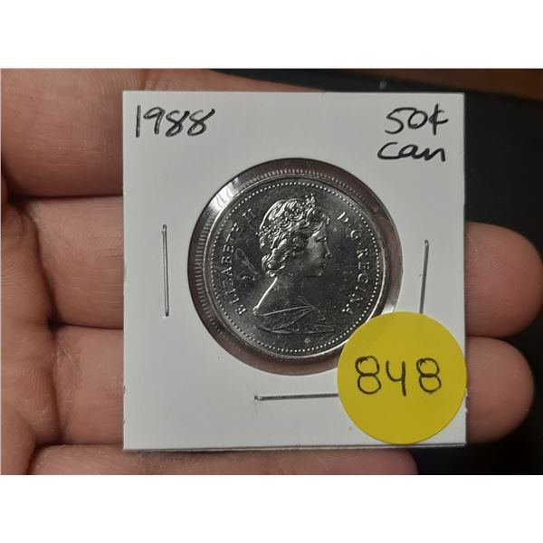 1988 Canadian Fifty Cents