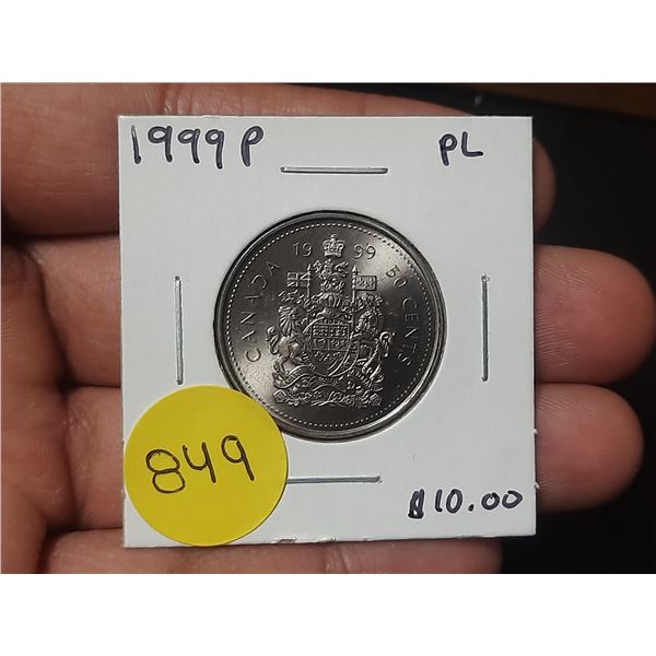 1999 P, PL Canadian Fifty Cents