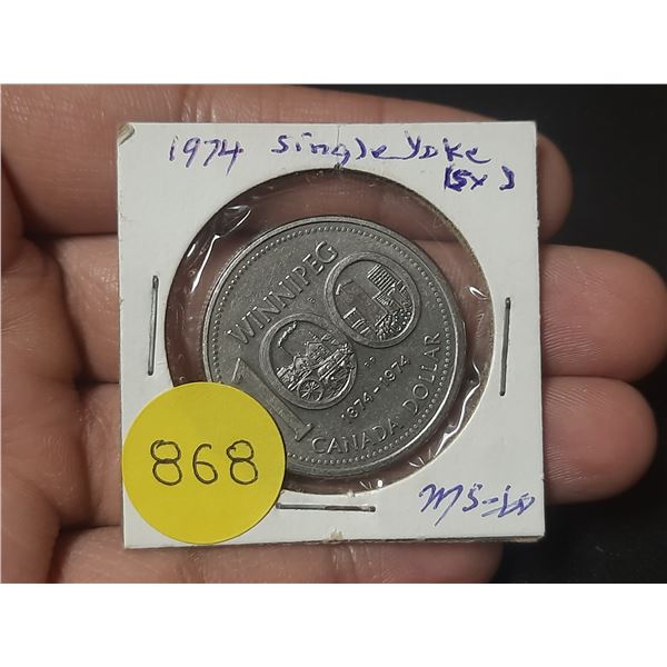 1974 Canadian Dollar - Single Yoke