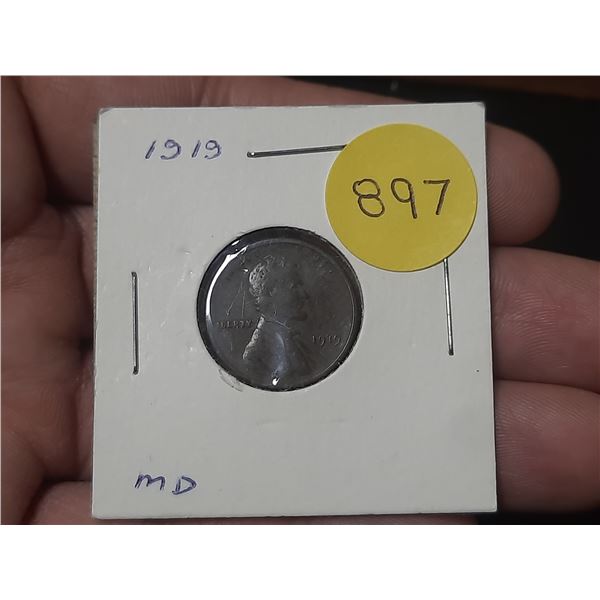 1919 USA Lincoln Wheat Penny