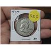 Image 1 : 1954 AU USA Silver S Franklin Half Dollar