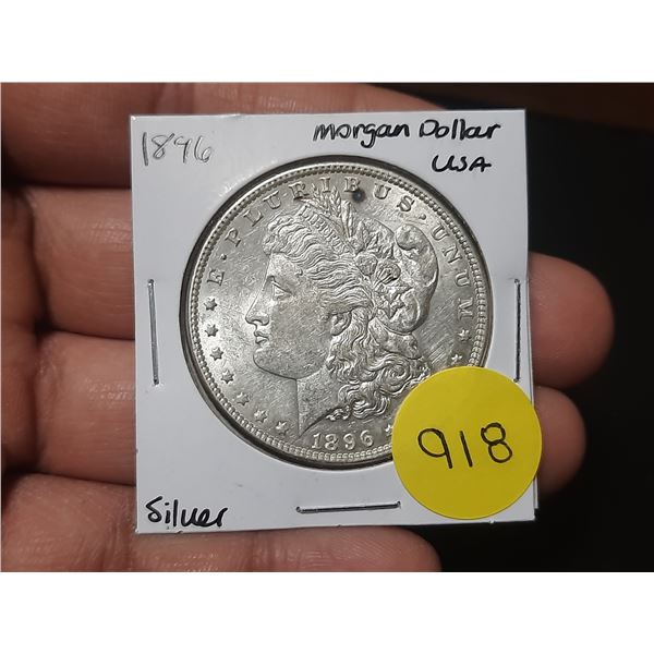 1896 USA Silver Morgan Dollar