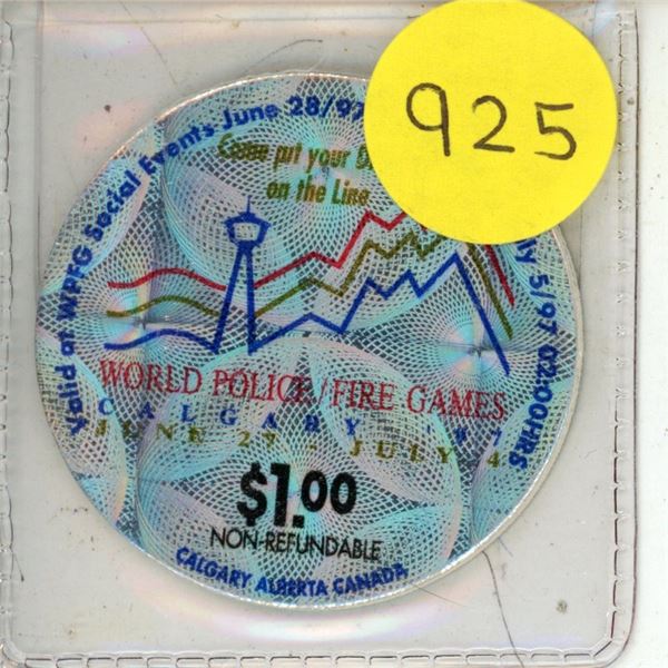 1997 Calgary World Police Fire Games Token