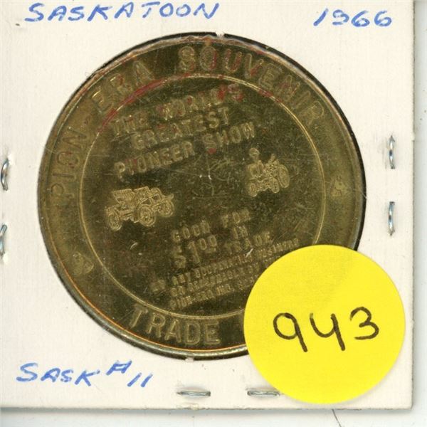 1966 Saskatoon Pion-Era Trade Dollar
