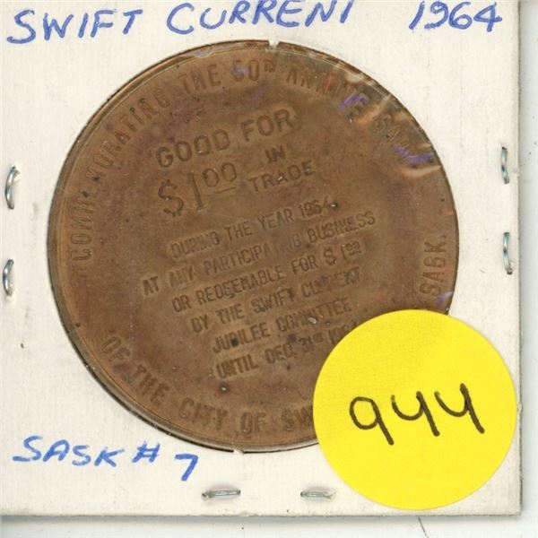 1964 Swift Current Frontier Days Trade Dollar