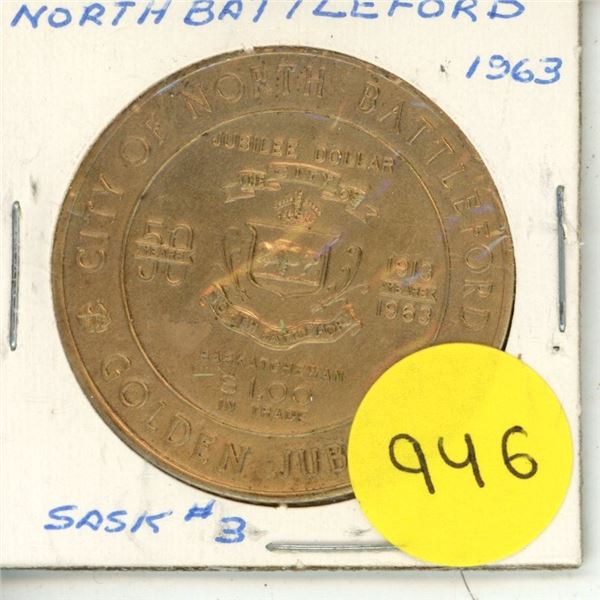1963 North Battleford Golden Jubilee Trade Dollar
