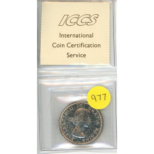 1960 Canadian Silver Dollar - ICCS PL-65