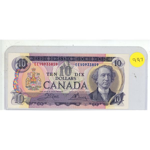 1971 Bank Of Canada Ten Dollar Bank Note