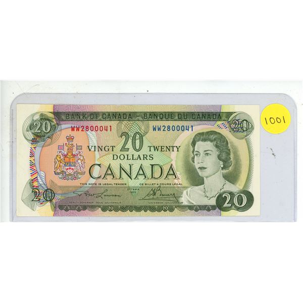 1969 Bank Of Canada Twenty Dollar Bank Note