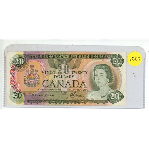 1979 Bank Of Canada Twenty Dollar Bank Note