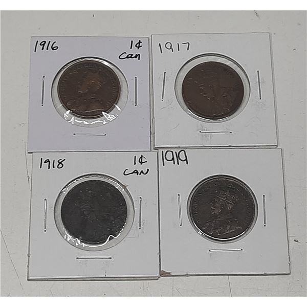 1916-1919 Canadian Large Cents