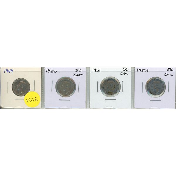 1949-1952 Canadian Five Cents