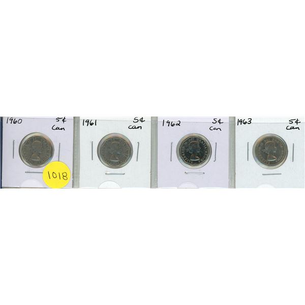 1960-1963 Canadian Five Cents