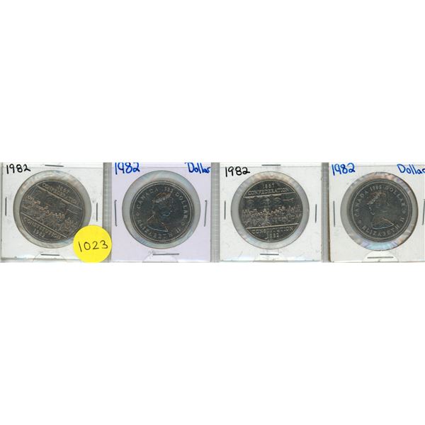 1982 Canadian Confederation Dollar x 4