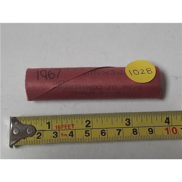 1967 UNC Roll Of Canadian Small Cents