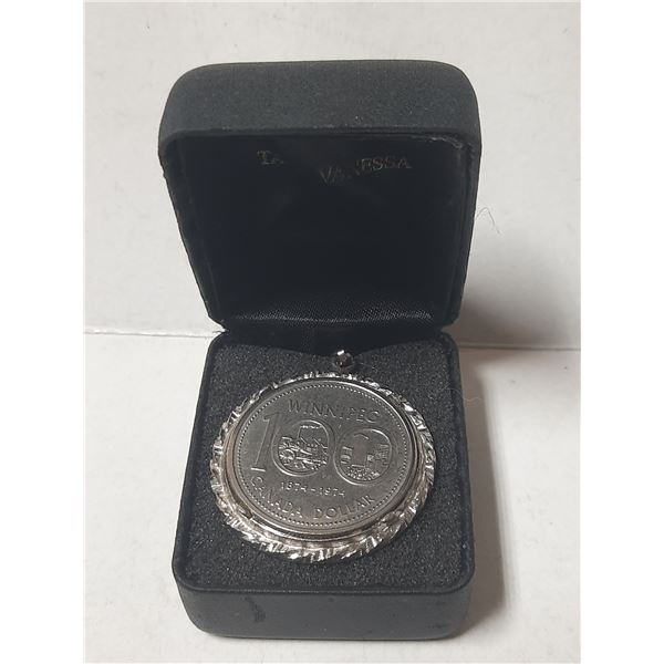 1974 Canadian Dollar Pendant With Case