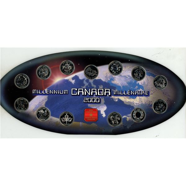 2000 Royal Canadian Mint Millennium 13 Coin Cemmemorative Set