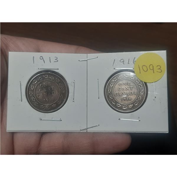 1913-1916 LC  Canadian Large Cent