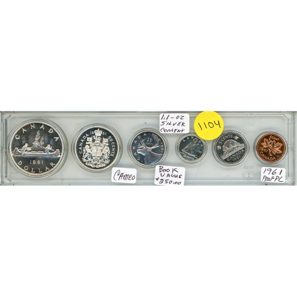 1961 Canada Silver Proof Like Uncirculated Coin Set.