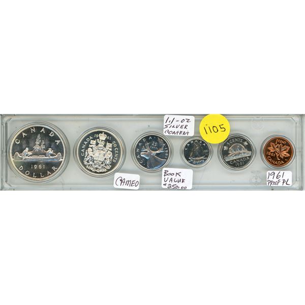 1961 Canada Silver Proof Like Uncirculated Coin Set.
