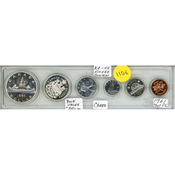 1961 Canada Silver Proof Like Uncirculated Coin Set.