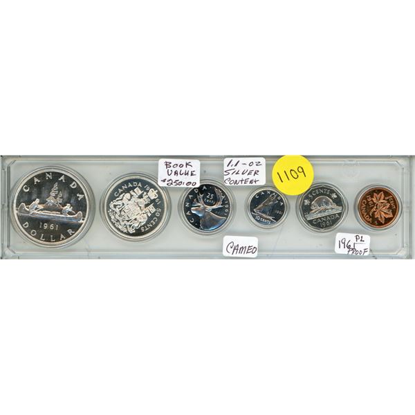 1961 Canada Silver Proof Like Uncirculated Coin Set.