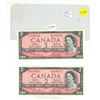 Image 1 : (2) 1954 Canada Two Dollar In Sequence - Uncirculated.