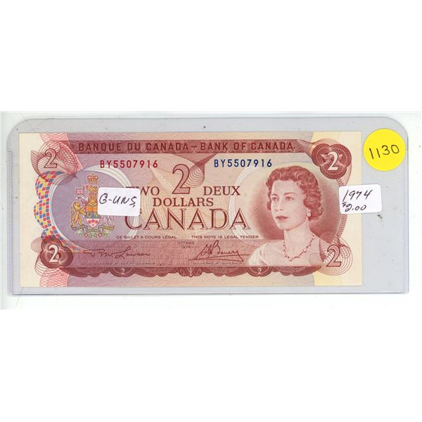 1974 Canada Two Dollar - Uncirculated.